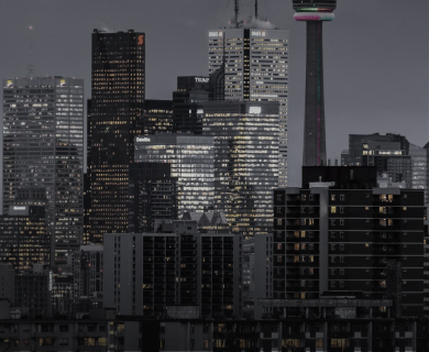 Background image with highrise buildings