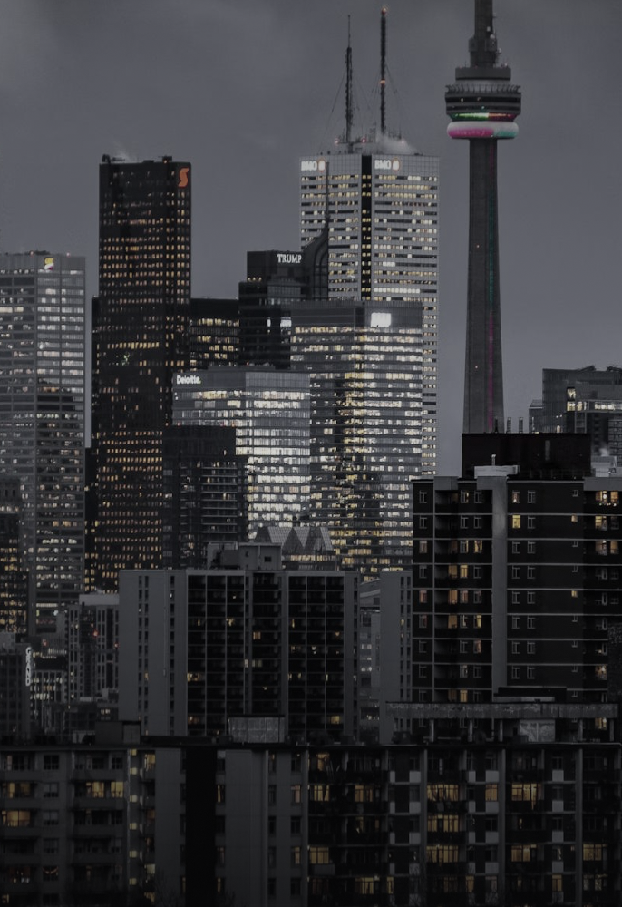 Background image with highrise buildings